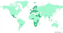 A map of countries in which Bolt operates, Nov 2024