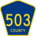 County Route 503 marker