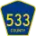 County Route 533 marker