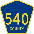 County Route 540 marker