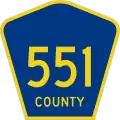 County Route 551 marker