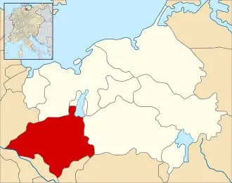 A map of the County of Schwerin in 1250