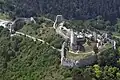 Čachtice Castle from the air