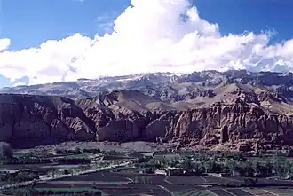 The landscape of the archaeological Remains of the Bamyan Valley