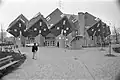 Backside of the theater, disguised as cube houses