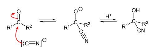 Mechanism of the cyanohydrin reaction