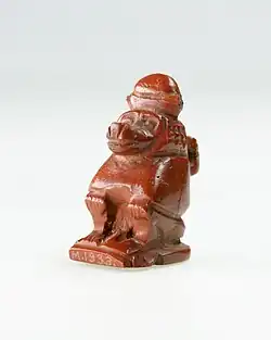 Amulet; 1295–1070&nbsp;BC; red jasper; 2.3 × 1.2&nbsp;cm; Metropolitan Museum of Art