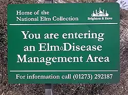 Sign on A27 road, Brighton, England