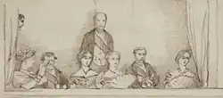 Queen Victoria and other royals watching Fra Diavolo, July 1857