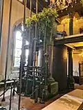 The engine house, lower floor (the South engine's valve gear and cylinder)