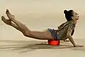 Rolling on top of the ball (Daria Atamanov)