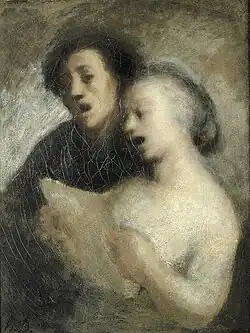Couple Singing (c. 1845–1850), oil on canvas, 37 x 28.5&nbsp;cm., Rijksmuseum