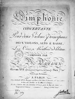 page de titre partition Imbault