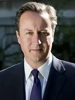 A close-up photograph of David Cameron