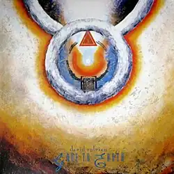 Visual art piece with "david sylvian" and "GONE TO EARTH" at the bottom of the piece.