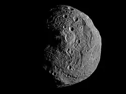 Image of Vesta by the Dawn orbiter
