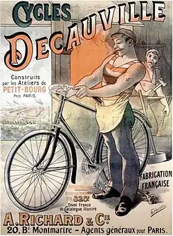 Advertising poster of Decauville cycles, c. 1892