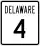 Delaware Route 4 marker