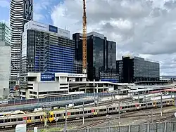 Demolition of the Brisbane Transit Centre complex in January 2020, to make way for the new Roma Street station entrance.