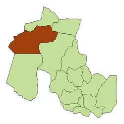Location of Rinconada Department in Jujuy Province