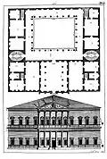 Andrea Palladio's illustration, Project for Francesco et Lodovico de Trissini, from the book I&nbsp;quattro libri dell'architettura, published in 1570