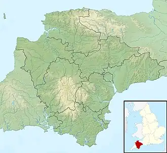 Drizzlecombe is located in Devon