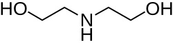 Skeletal formula of diethanolamine