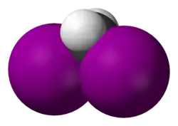 Spacefill model of diiodomethane