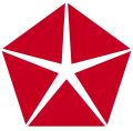 Red Chrysler Pentastar logo, 1966–1996