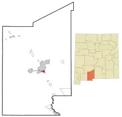Location of University Park, New Mexico