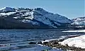 Mt. Judah (upper left), Donner Peak centered, from Donner Lake
