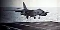 A VAQ-134 EKA-3B Skywarrior landing aboard USS&nbsp;Ranger, in 1969-1970