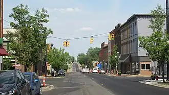 Downtown Hudson along Main Street (M-34)
