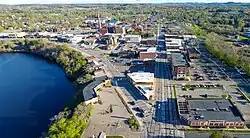 Downtown Menomonie and UW–Stout