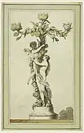 Drawing, Porcelain Candlestick, 1770–1780