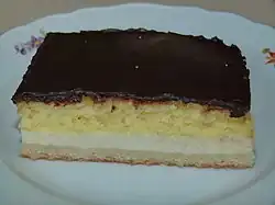 Dresdner Eierschecke with chocolate covering