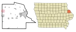 Location of New Vienna, Iowa