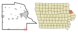 Location of Zwingle, Iowa