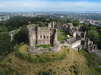 Dudley Castle, inherited by Isabella de Cherleton of Powys, wife of Sir John de Sutton II