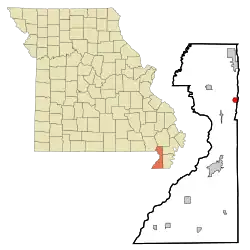 Location of Clarkton, Missouri