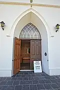 Front door of the church.