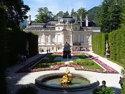 East view with the Eastern parterre garden