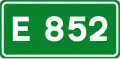European road number sign