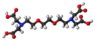 Ball-and-stick model of the EGTA molecule