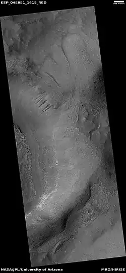 Gullies in crater. HiRISE image.