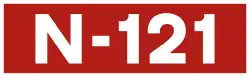 National road N-121 shield}}