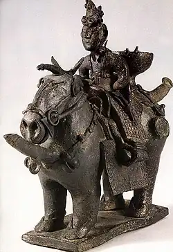 Toyong, Earthenware of a person on horseback, Silla of Three Kingdom period