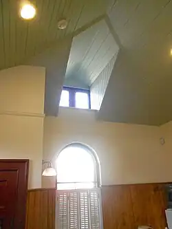 Interior south wall of the renovated eastern station