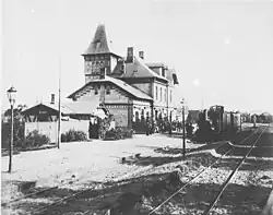 The old station building in 1887