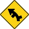 P2-12I Curve with side roads (left)